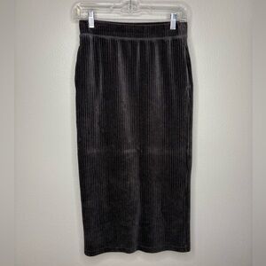 Uniqlo Charcoal Corduroy Midi Skirt